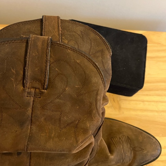 Womens slouchy cow boy boots 8.5 - Picture 3 of 5